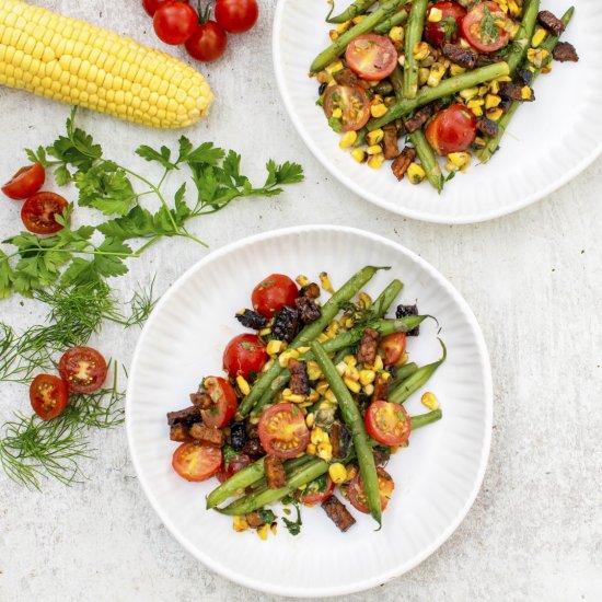 Green Bean Salad with Grilled Corn