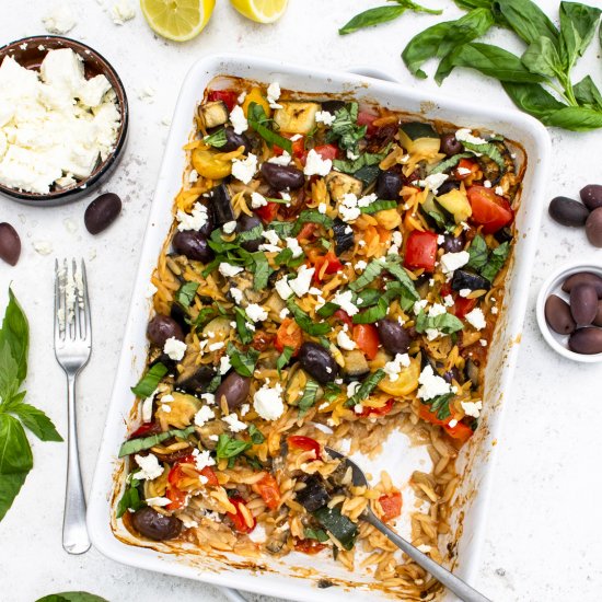 Mediterranean Orzo Bake