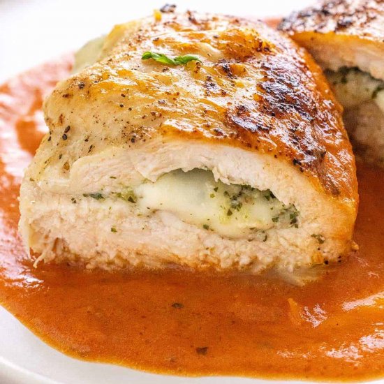 Mozzarella Stuffed Chicken Breast