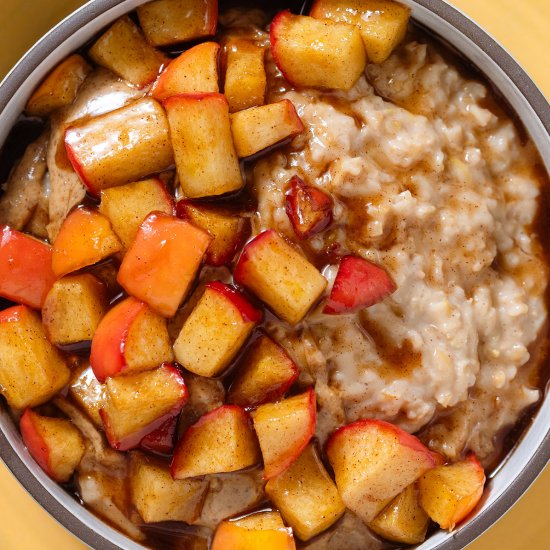 apple cinnamon steel cut oats