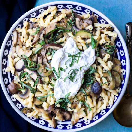 Zucchini Mushroom Pasta