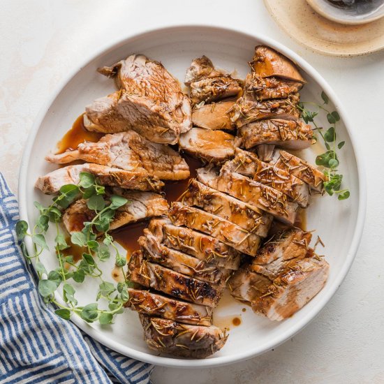 Crockpot Balsamic Pork Tenderloin