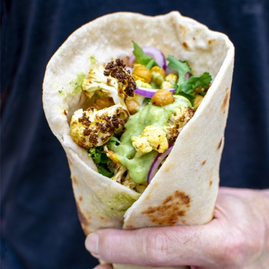 Air Fryer Cauliflower Wraps