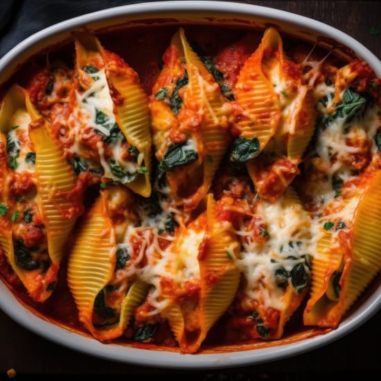 Pumpkin & Spinach Stuffed Shells