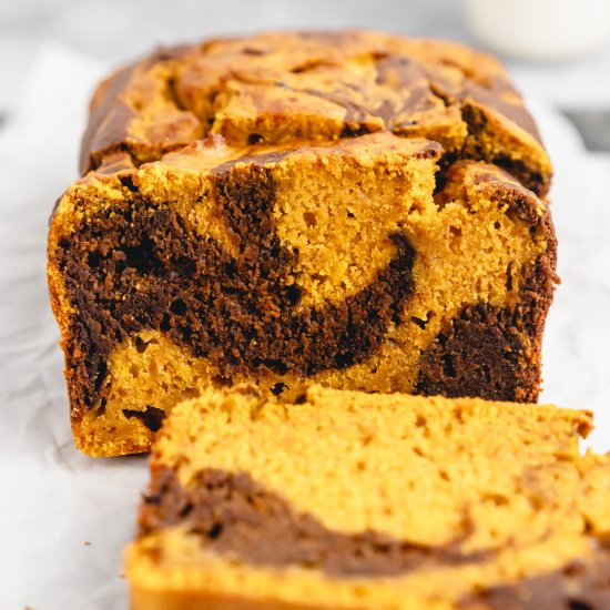 Marbled Chocolate Pumpkin Bread