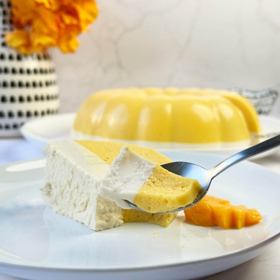 Cheese mango gelatin