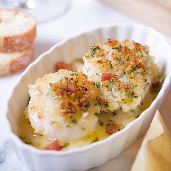 Scallops Gratin