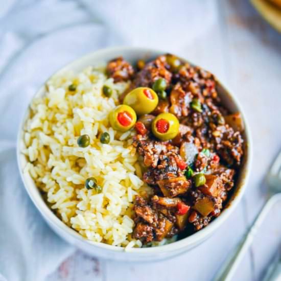 Vegan Picadillo (Cuban Inspired)