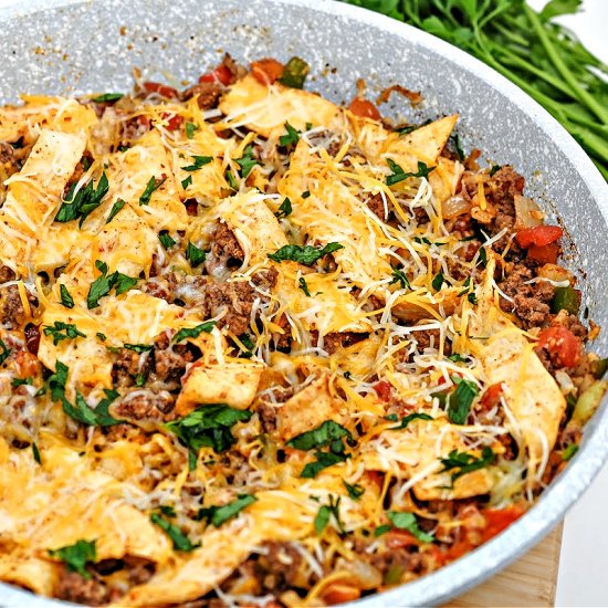 KETO BEEF BURRITO SKILLET