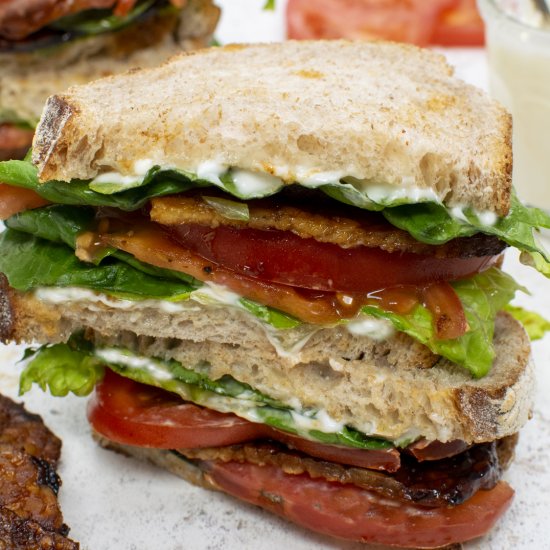 Vegan BLT Sandwich with Tempeh