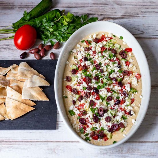 Greek Layered Hummus Dip