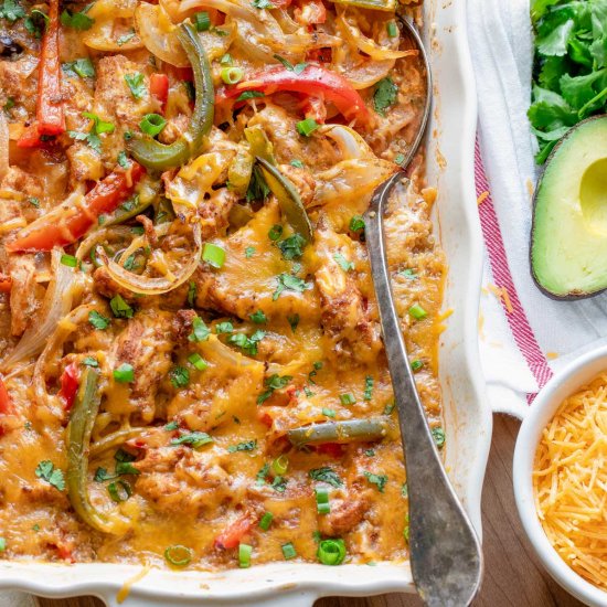 Mexican Chicken Fajita Casserole