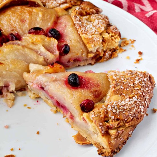 Pear and Cranberry Crostata