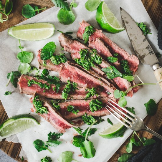 Grilled Beef Salad and Gremolata