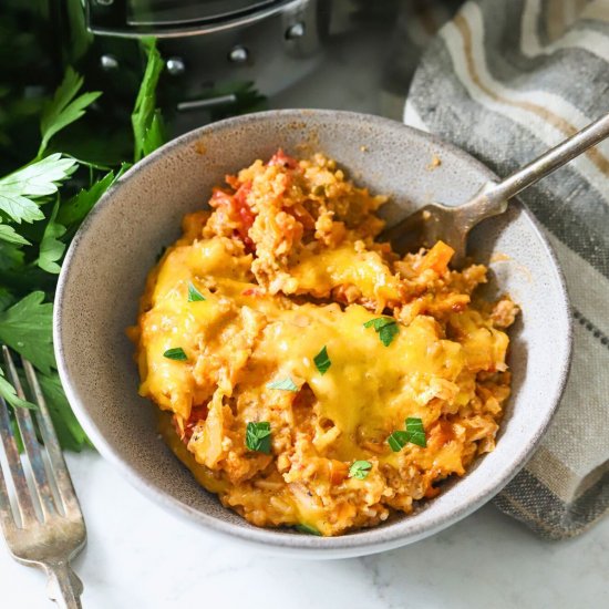 Crockpot Ground Pork Casserole