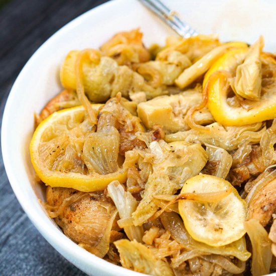 Chicken with Artichokes and Fennel