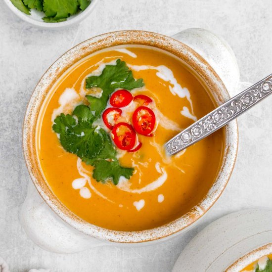 Sweet Potato Coconut & Chilli Soup