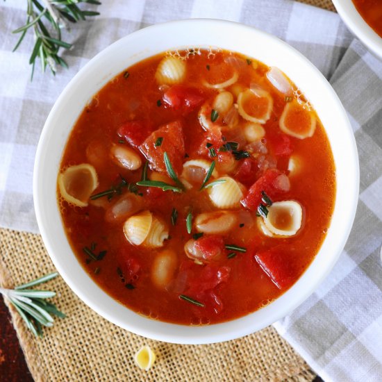 Pasta e Fagioli with Rosemary