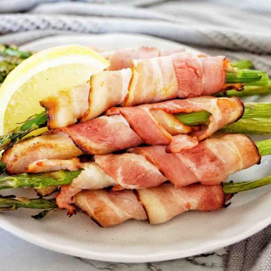 Air Fryer Bacon Wrapped Asparagus