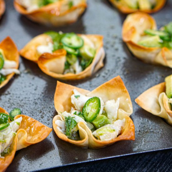 Wonton Cups with Crab Appetizer