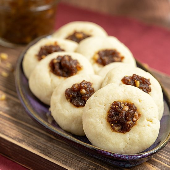 Orange Fig Thumbprint Cookies