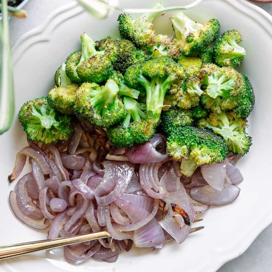 Roasted Broccoli and Onions