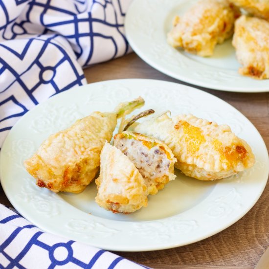 Stuffed zucchini flowers