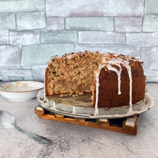 Spelt Apple Streusel Cake