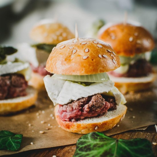 French Camembert Beef Burger Recipe