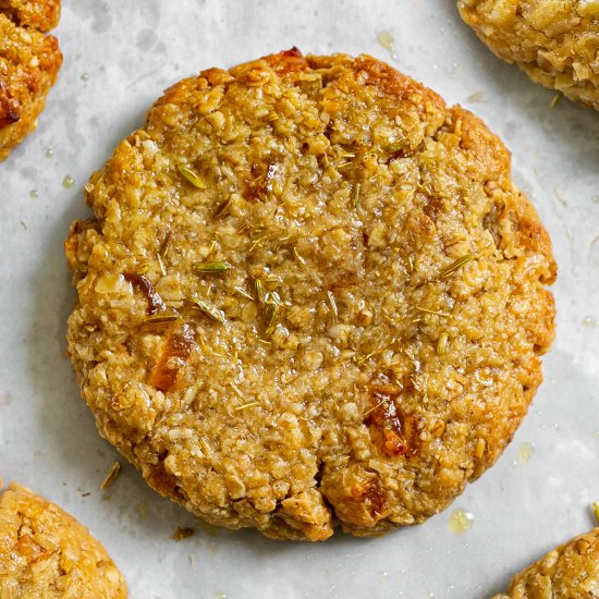 Buttery Oat Apricot Fennel Biscuits