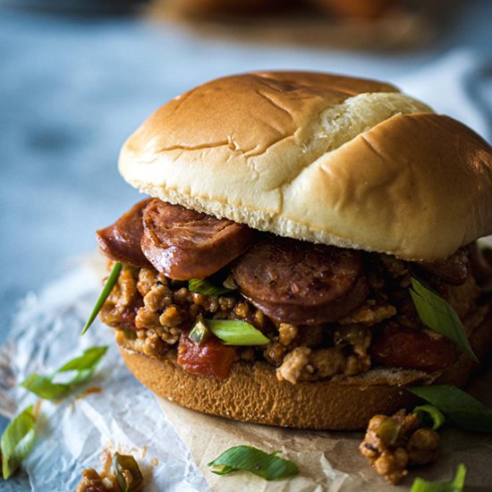 Chicken Gumbo Sloppy Joes