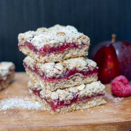 Plum-Raspberry Jam Linzer Bars