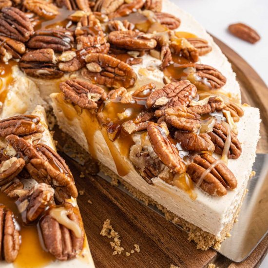 Caramel Pecan Cheesecake (No Bake)