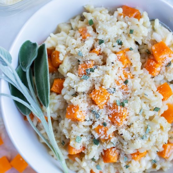 Butternut Squash Risotto with Sage