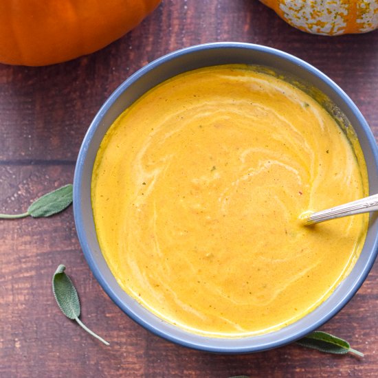 Lazy Pumpkin Soup with Bacon