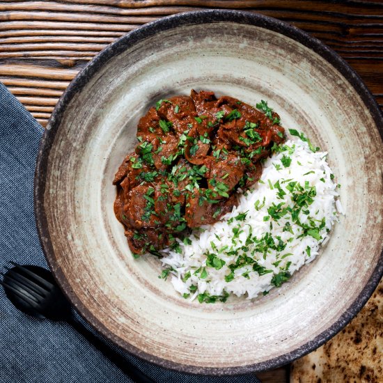 Indian Liver Curry or Kaleji Masala