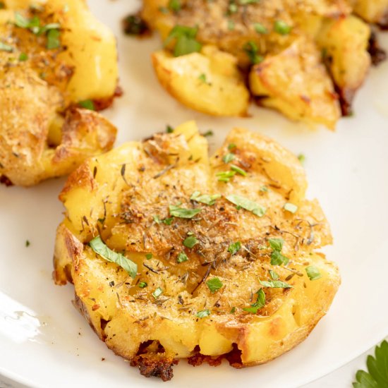 Smashed Oven Potatoes