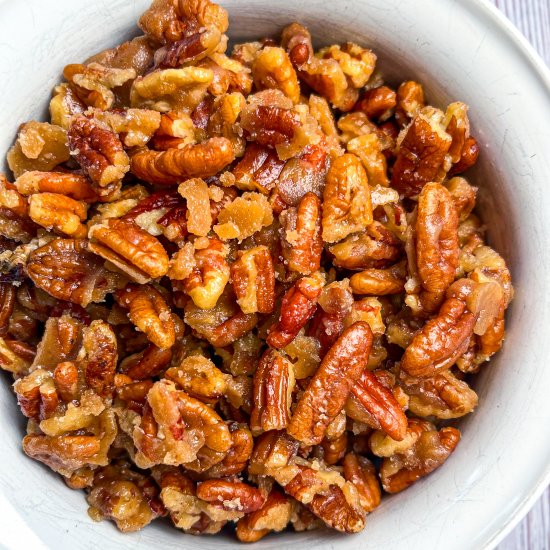 BEST Easy Candied Pecans