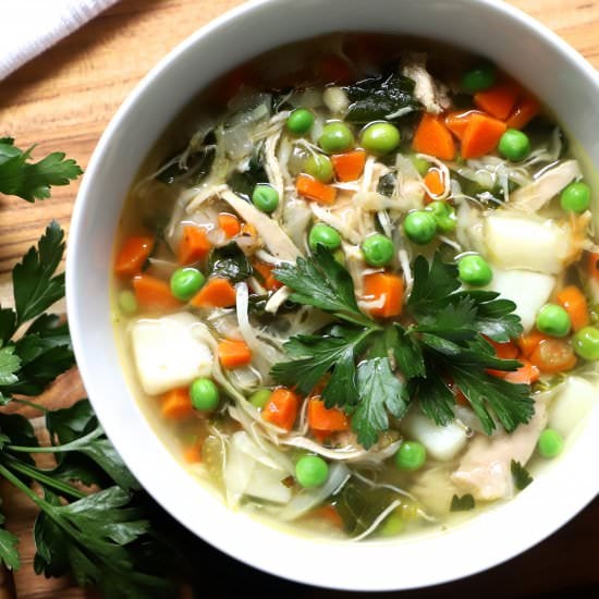 Chicken Soup with Cabbage