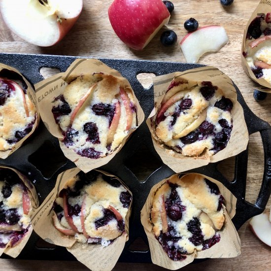 apple & blueberry cupcakes