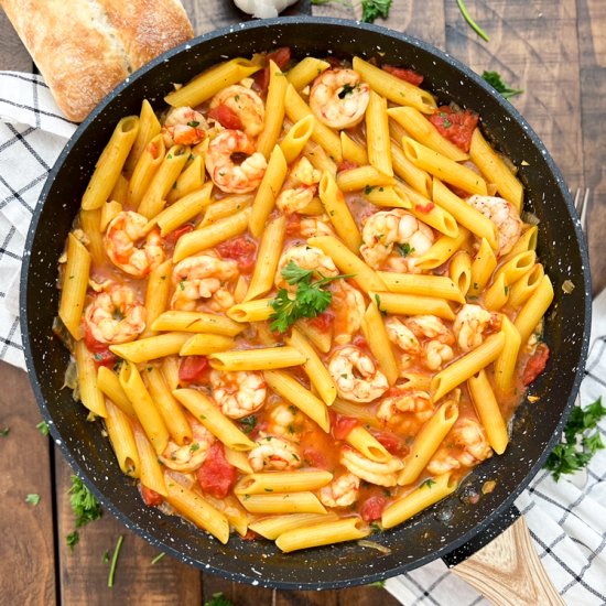 Spanish Shrimp & Saffron Pasta