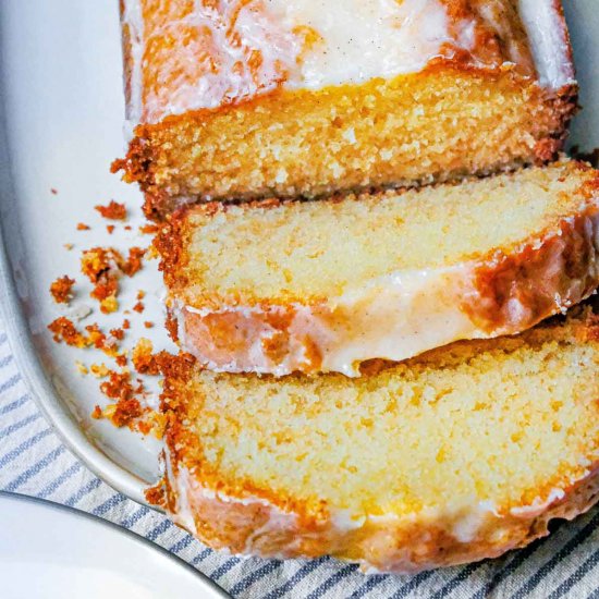 Glazed Vanilla Bean Loaf Cake