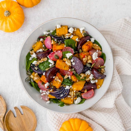 Roasted Beetroot Pumpkin Salad