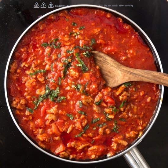 Bison and Chanterelle Meat Sauce