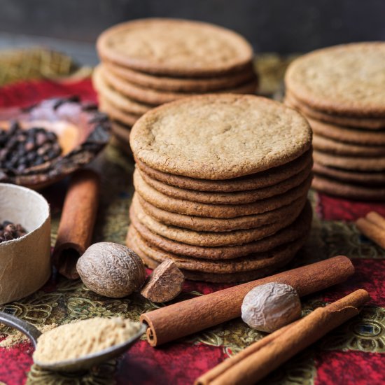 Gingersnap cookies, vegan and gf