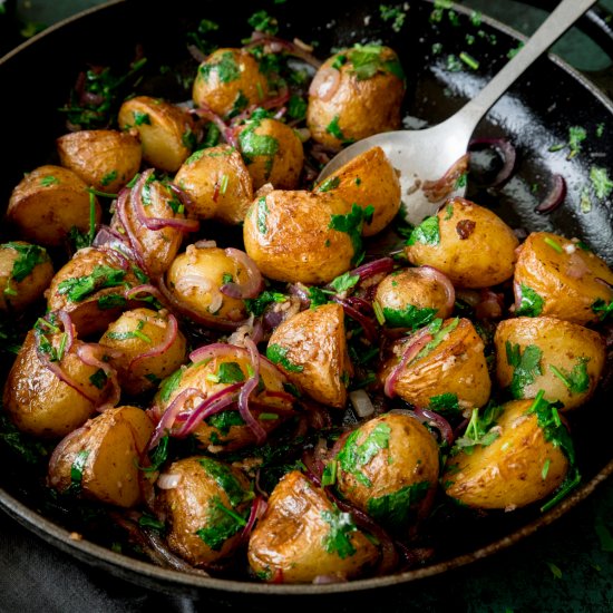 Garlic and Coriander Potatoes