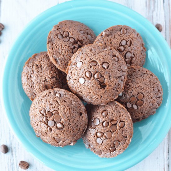 Mocha Cookies in a muffin tin