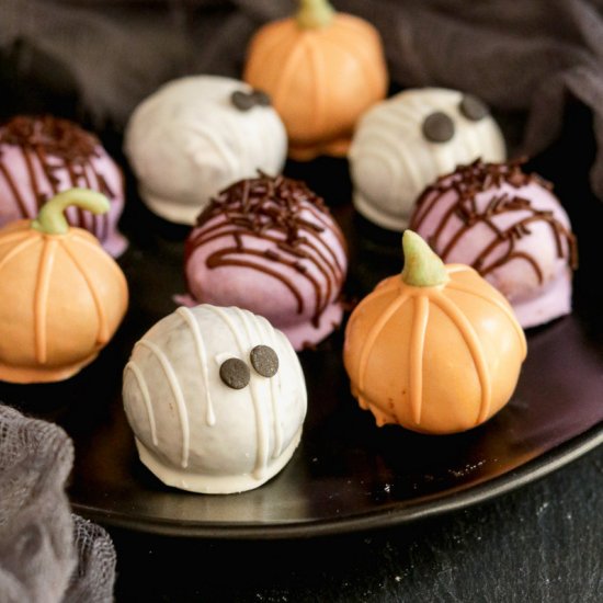 Halloween biscuit truffles