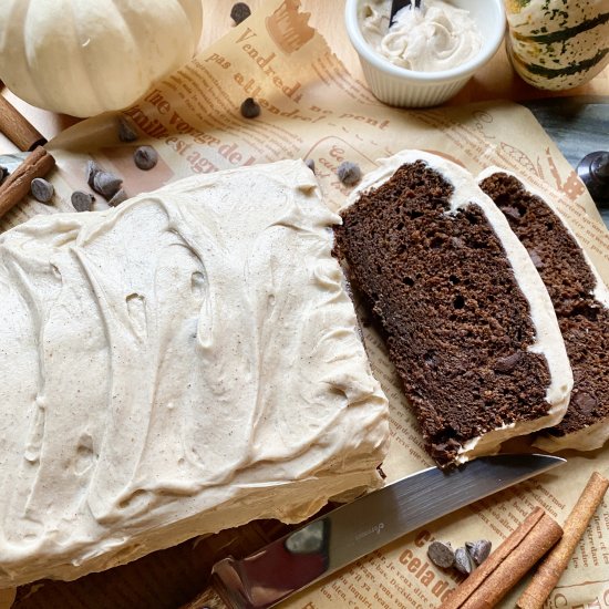 spiced chocolate pumpkin cake