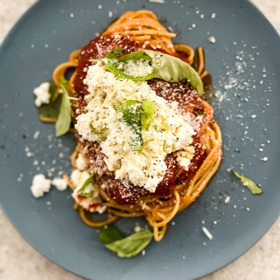 Spicy Pasta with Ricotta